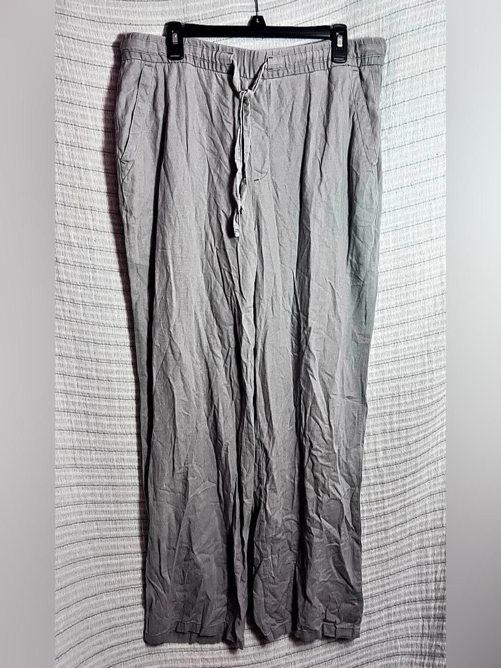 Old Navy Women’s Gray Linen Blend Pants Size Large Tall